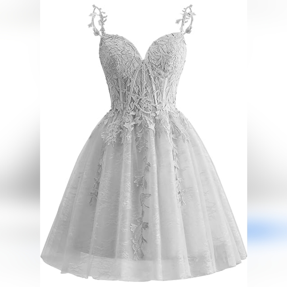 Wear What You Love Lace Floral Tulle Homecoming/Short Prom Dresses for Teens 14